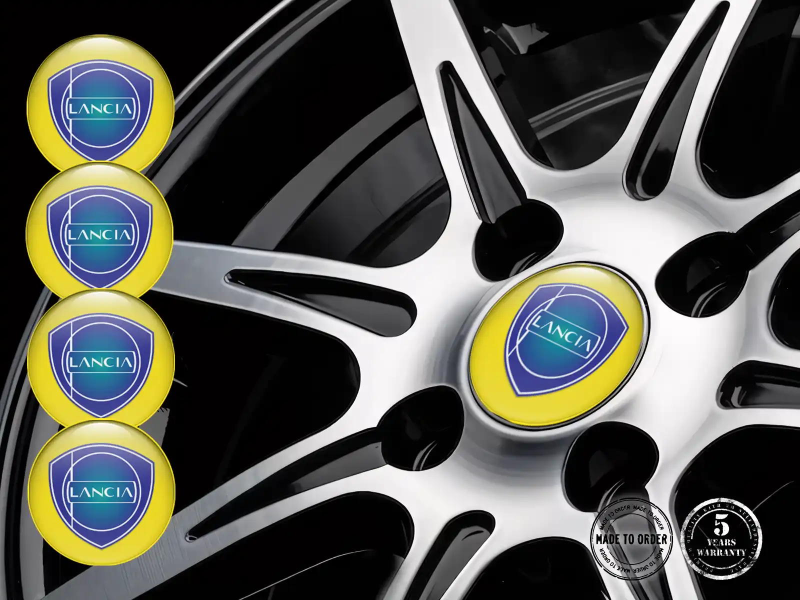 Lancia Sticker on Rims Custom Epoxy Edition